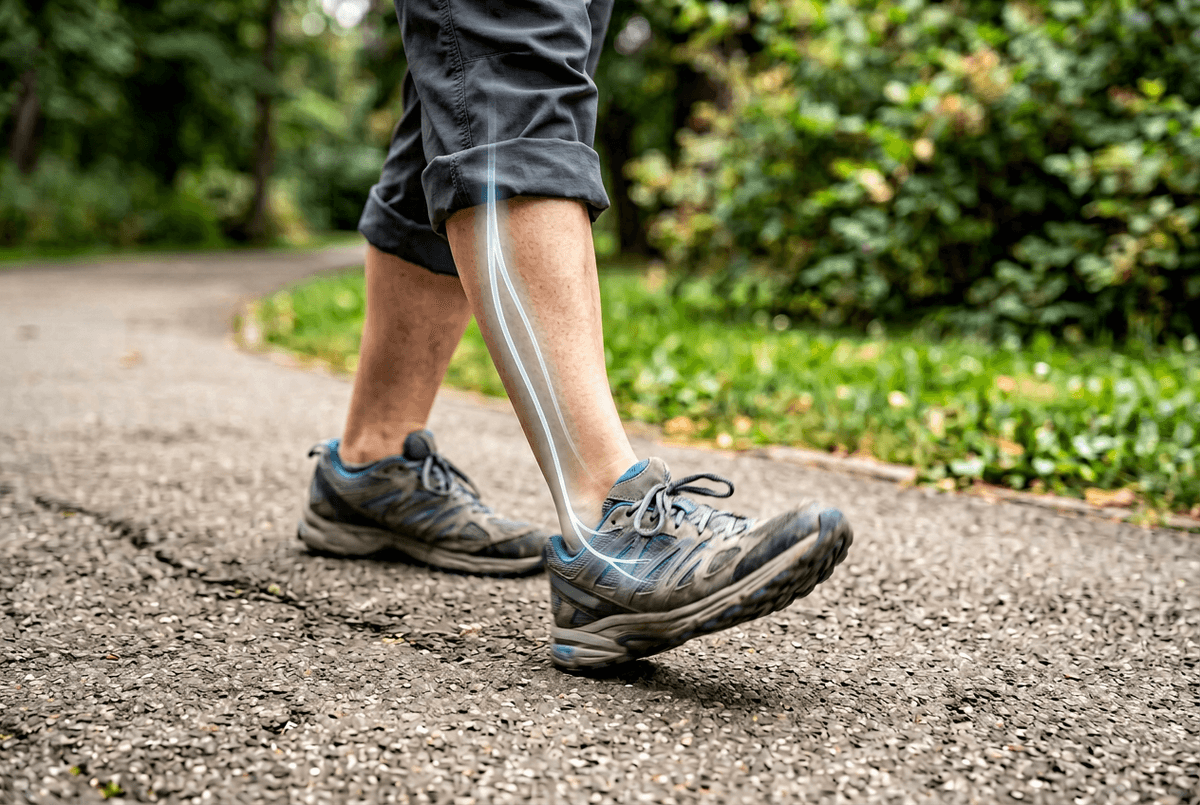 Nerve irritation creates leg symptoms and weakness
